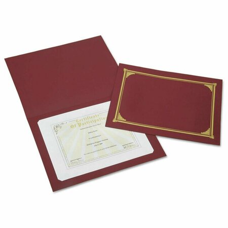 MADE-TO-STICK 12.5 x 9.75 in. Skilcraft Gold Foil Document Cover  Burgundy MA3737131